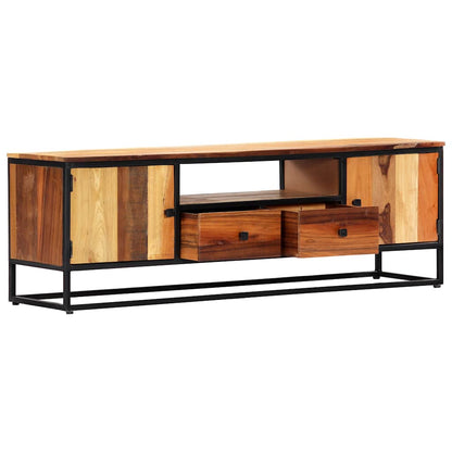 282726 vidaXL TV Cabinet 120x30x40 cm Solid Reclaimed Wood and Steel
