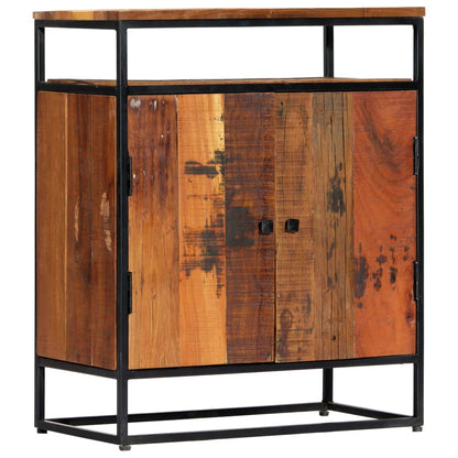 282727 vidaXL Side Cabinet 60x35x76 cm Solid Reclaimed Wood and Steel