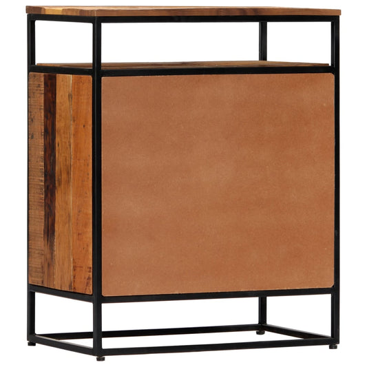 282727 vidaXL Side Cabinet 60x35x76 cm Solid Reclaimed Wood and Steel