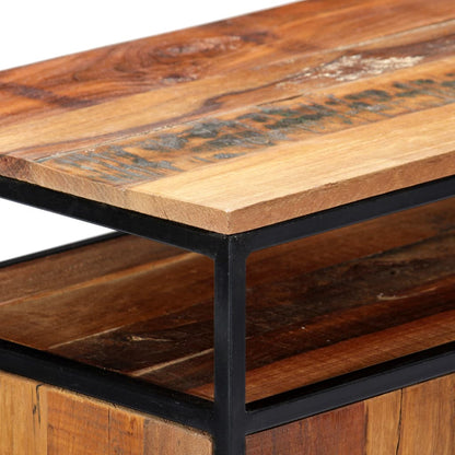 282727 vidaXL Side Cabinet 60x35x76 cm Solid Reclaimed Wood and Steel