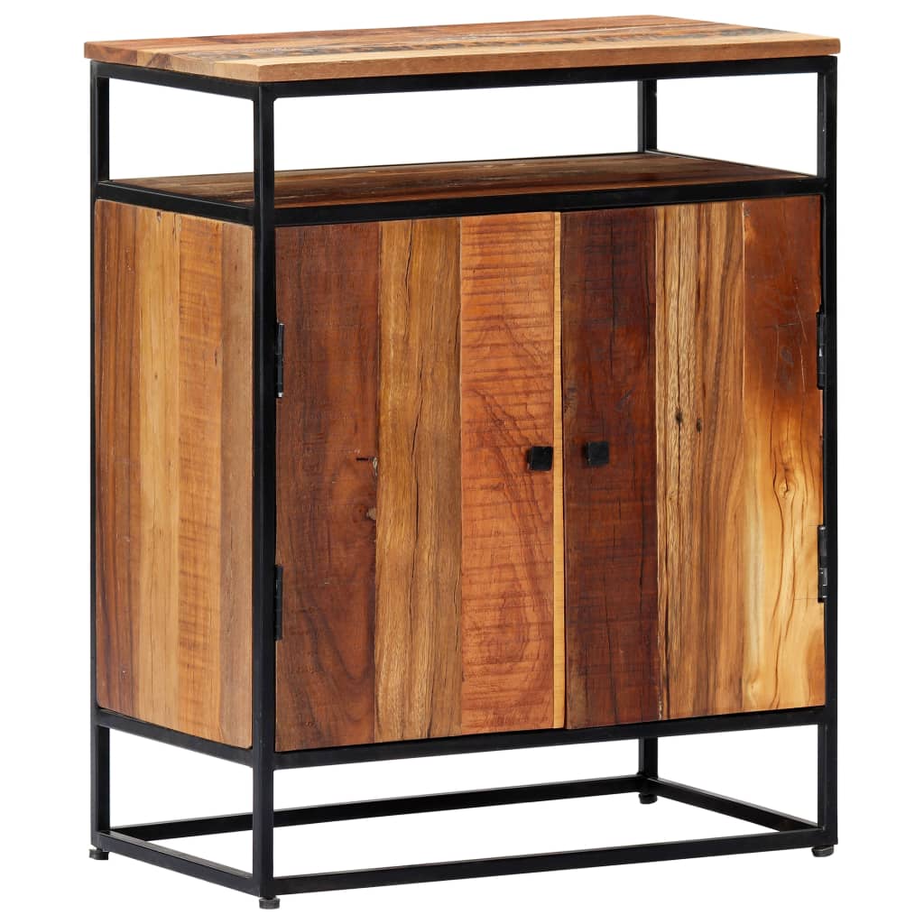 282727 vidaXL Side Cabinet 60x35x76 cm Solid Reclaimed Wood and Steel