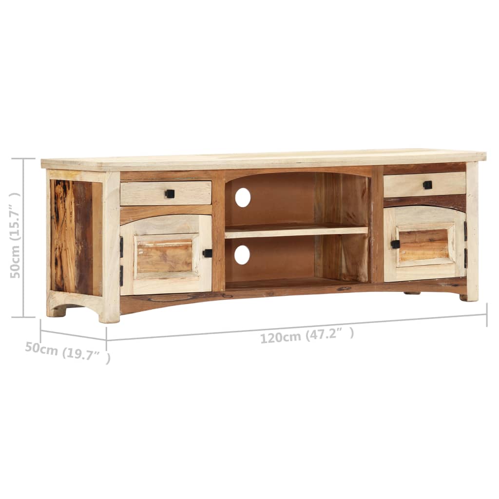 282729 vidaXL TV Cabinet 120x30x40 cm Solid Reclaimed Wood