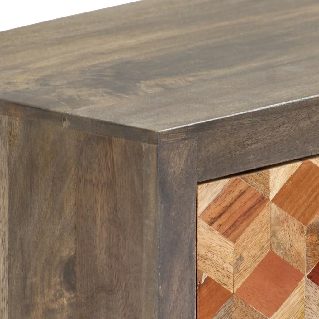 282735 vidaXL TV Cabinet Grey 120x30x40 cm Solid Mango Wood