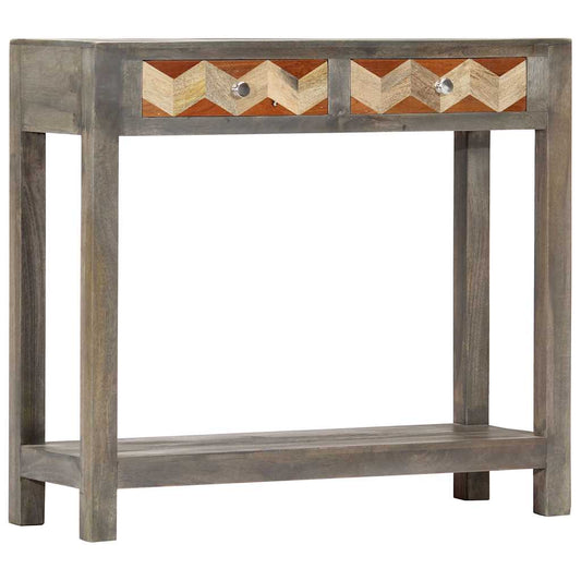 282737 vidaXL Console Table Grey 86x30x76 cm Solid Mango Wood