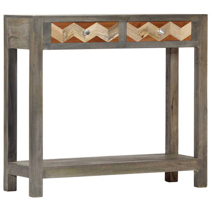 282737 vidaXL Console Table Grey 86x30x76 cm Solid Mango Wood
