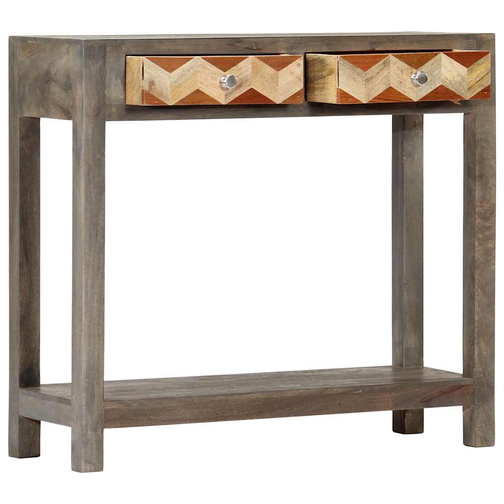 282737 vidaXL Console Table Grey 86x30x76 cm Solid Mango Wood