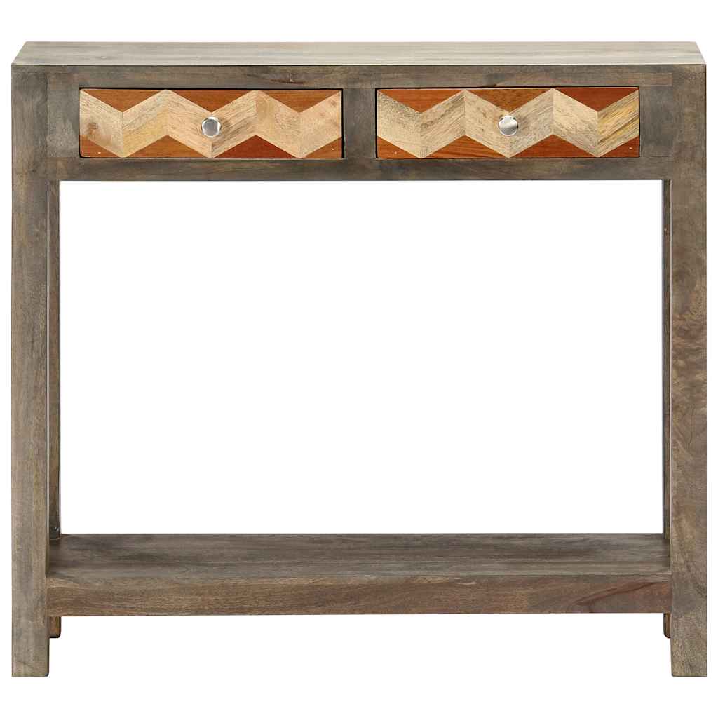 282737 vidaXL Console Table Grey 86x30x76 cm Solid Mango Wood