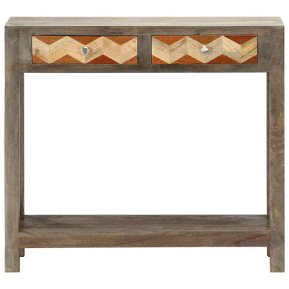 282737 vidaXL Console Table Grey 86x30x76 cm Solid Mango Wood