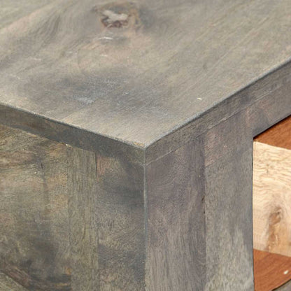 282737 vidaXL Console Table Grey 86x30x76 cm Solid Mango Wood