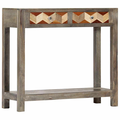 282737 vidaXL Console Table Grey 86x30x76 cm Solid Mango Wood