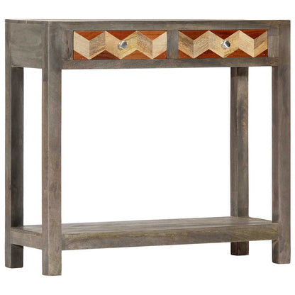 282737 vidaXL Console Table Grey 86x30x76 cm Solid Mango Wood