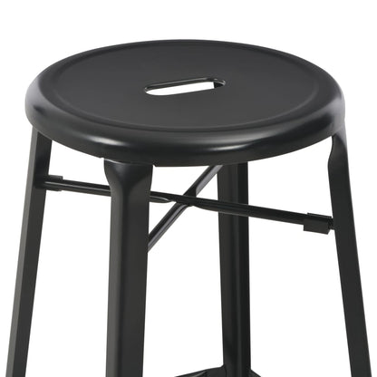 vidaXL 3 Piece Bar Set Steel Black