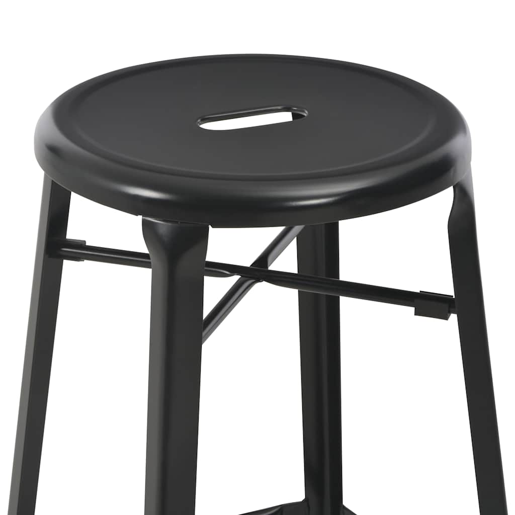 vidaXL 3 Piece Bar Set Steel Black