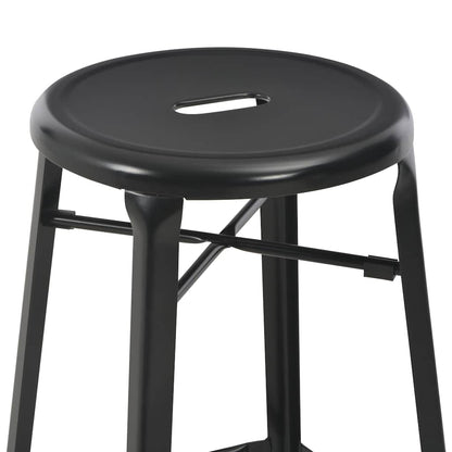 vidaXL 3 Piece Bar Set Steel Black