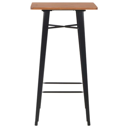 vidaXL 3 Piece Bar Set Steel Black