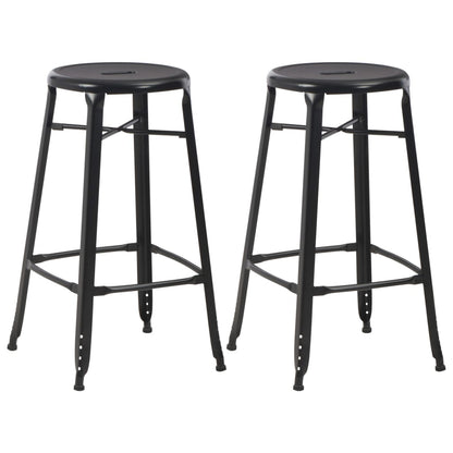 vidaXL 3 Piece Bar Set Steel Black