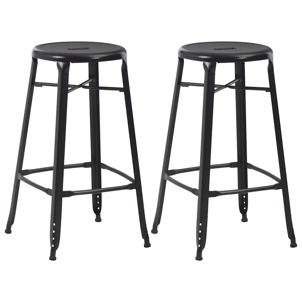 vidaXL 3 Piece Bar Set Steel Black