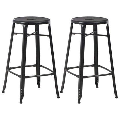 vidaXL 3 Piece Bar Set Steel Black
