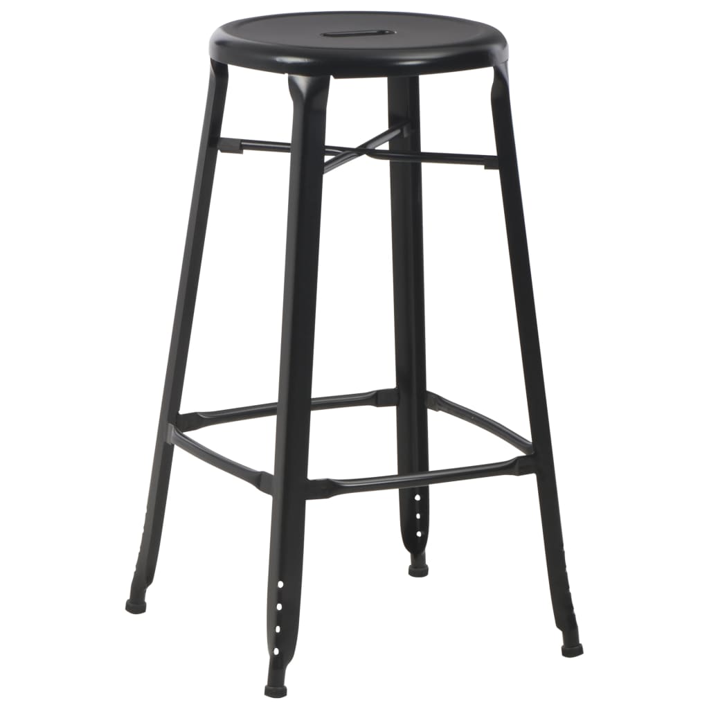 vidaXL 3 Piece Bar Set Steel Black