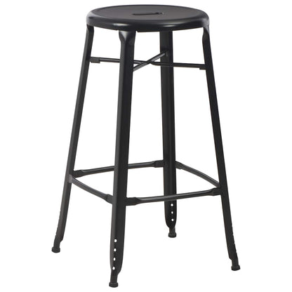 vidaXL 3 Piece Bar Set Steel Black
