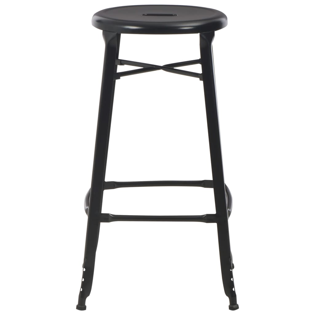 vidaXL 3 Piece Bar Set Steel Black