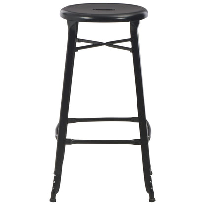 vidaXL 3 Piece Bar Set Steel Black