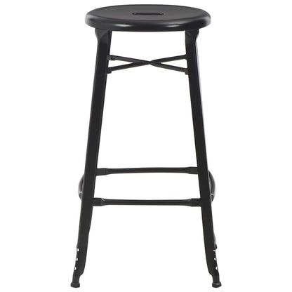 vidaXL 3 Piece Bar Set Steel Black