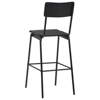 vidaXL 3 Piece Bar Set Steel Black