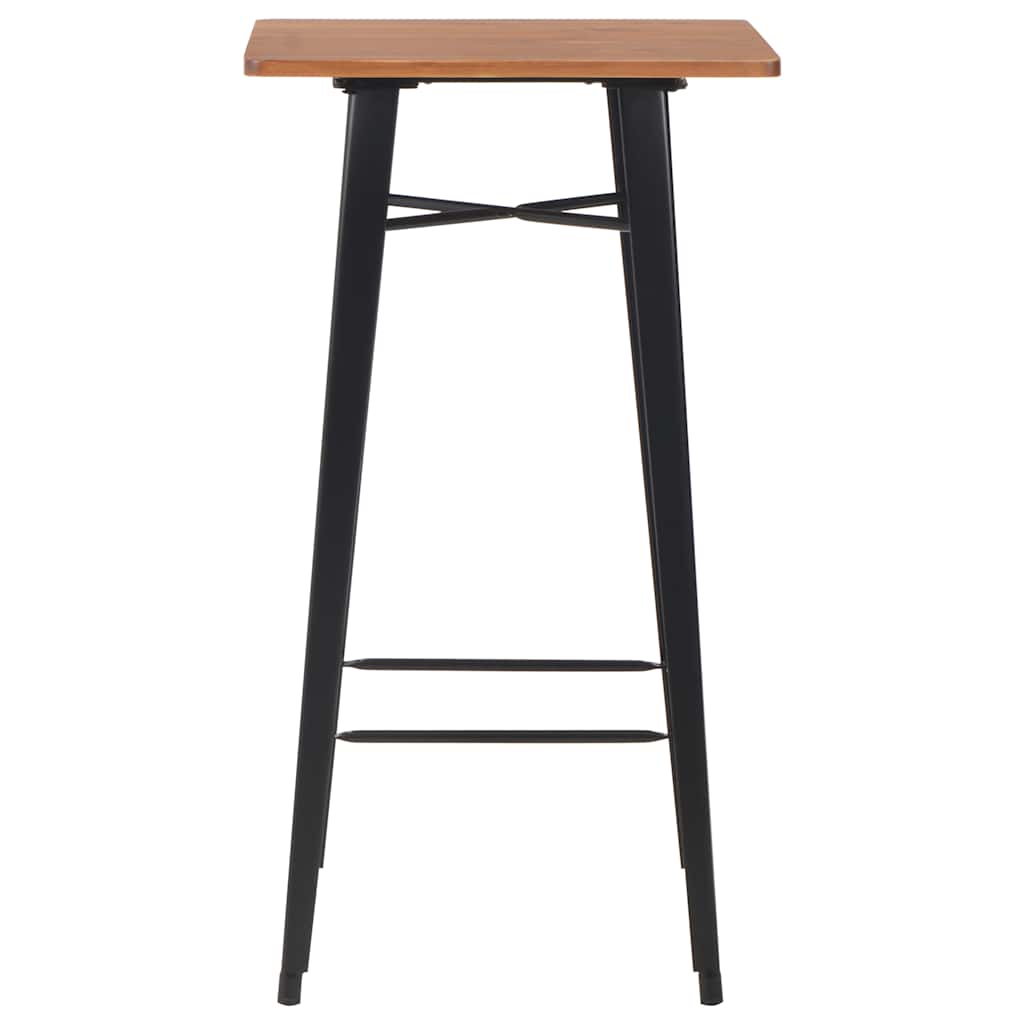vidaXL 3 Piece Bar Set Steel Black