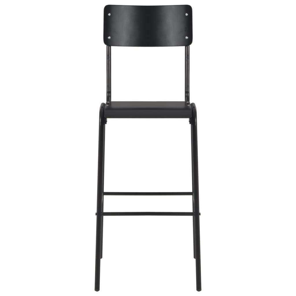 vidaXL 3 Piece Bar Set Steel Black