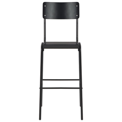 vidaXL 3 Piece Bar Set Steel Black