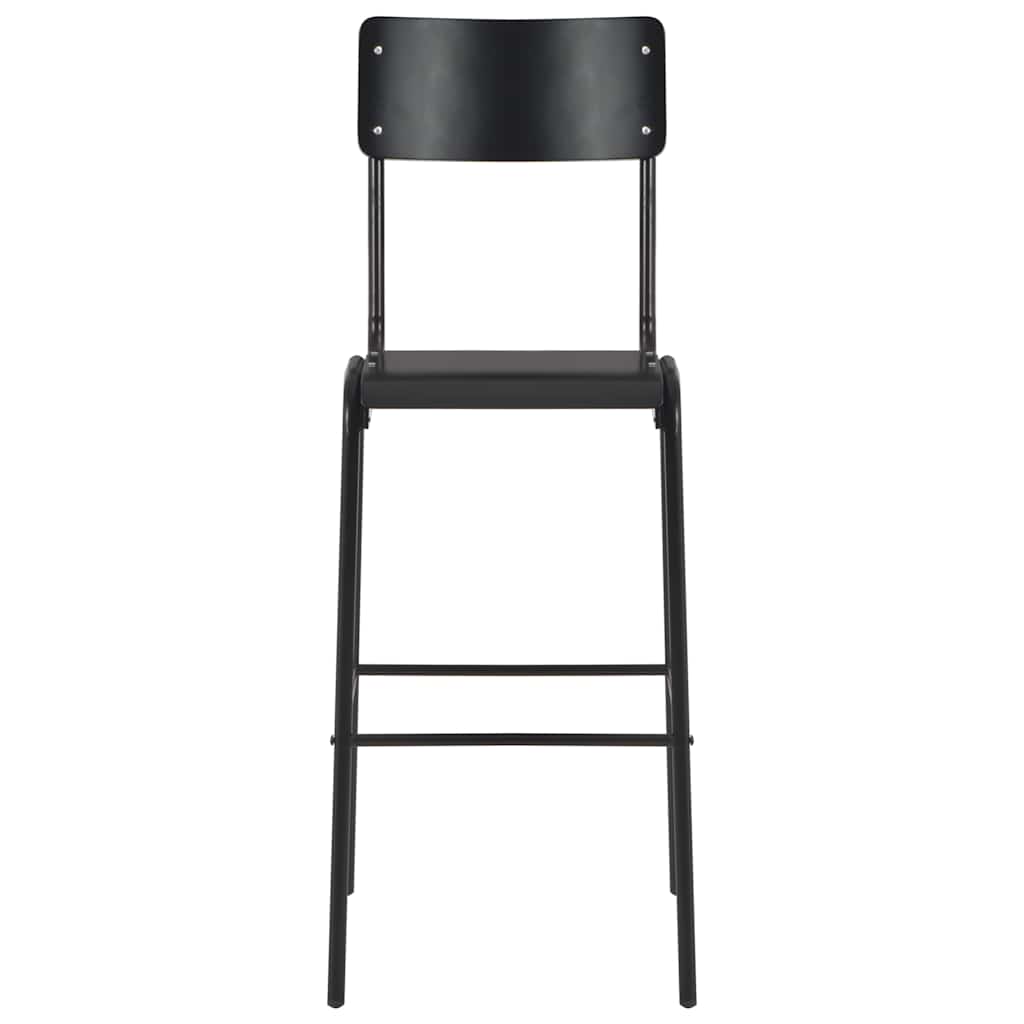vidaXL 3 Piece Bar Set Steel Black