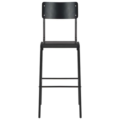 vidaXL 3 Piece Bar Set Steel Black