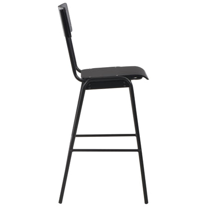 vidaXL 3 Piece Bar Set Steel Black