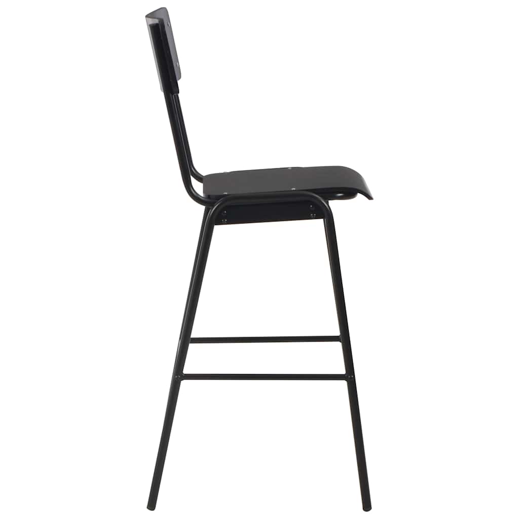 vidaXL 3 Piece Bar Set Steel Black