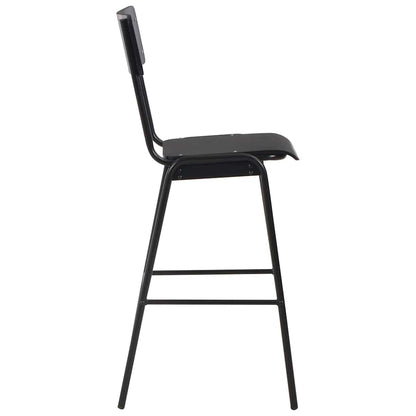 vidaXL 3 Piece Bar Set Steel Black