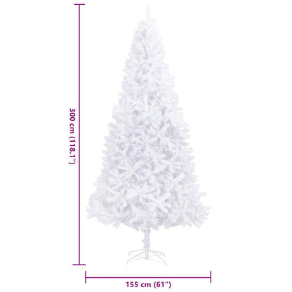 vidaXL Artificial Christmas Tree 300 cm White