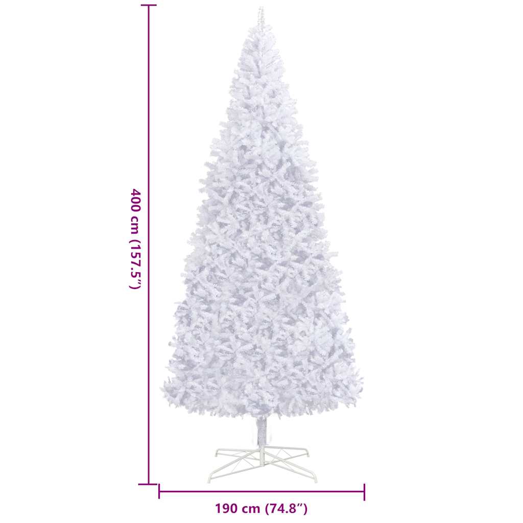vidaXL Artificial Christmas Tree 400 cm White