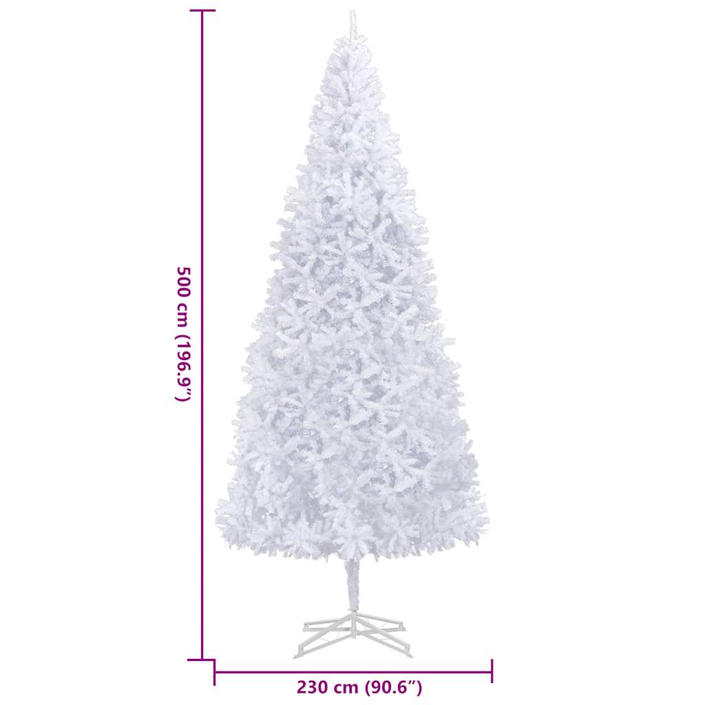 vidaXL Artificial Christmas Tree 500 cm White