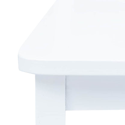 vidaXL 5 Piece Dining Set Solid Rubber Wood White
