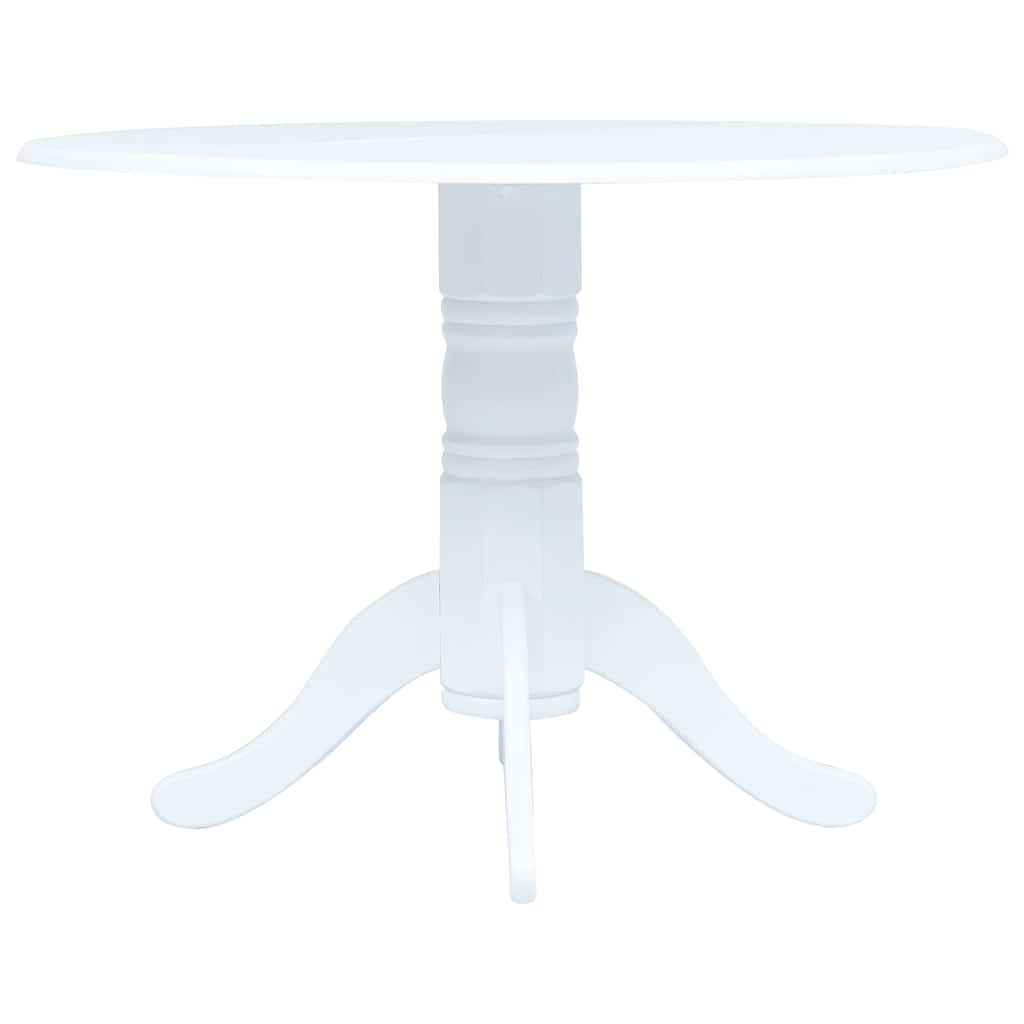 vidaXL 5 Piece Dining Set Solid Rubber Wood White