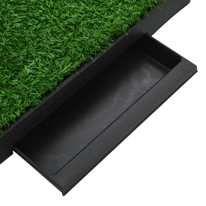 vidaXL Pet Toilet with Tray & Faux Turf Green 63x50x7 cm WC