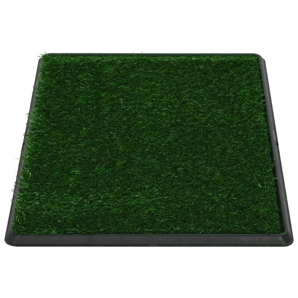 vidaXL Pet Toilets 2 pcs with Tray & Faux Turf Green 76x51x3 cm WC