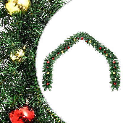 284305 vidaXL Christmas Garland Decorated with Baubles 5 m