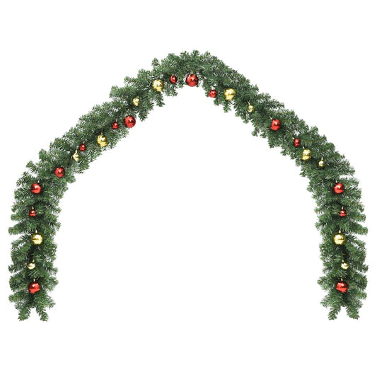 284305 vidaXL Christmas Garland Decorated with Baubles 5 m