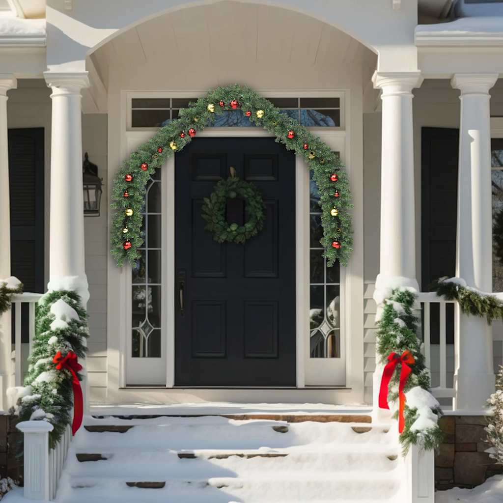 284305 vidaXL Christmas Garland Decorated with Baubles 5 m