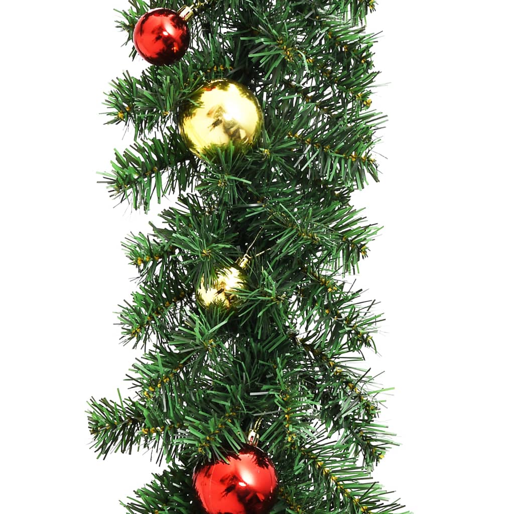 vidaXL Christmas Garland Decorated with Baubles 10 m