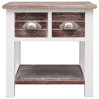 vidaXL Side Table Brown 40x40x40 cm Paulownia Wood