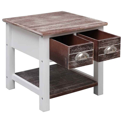284067 vidaXL Side Table Brown 40x40x40 cm Paulownia Wood