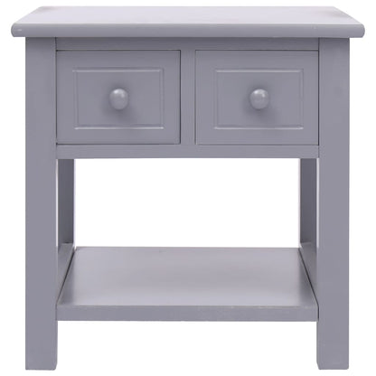 vidaXL Side Table Grey 40x40x40 cm Paulownia Wood